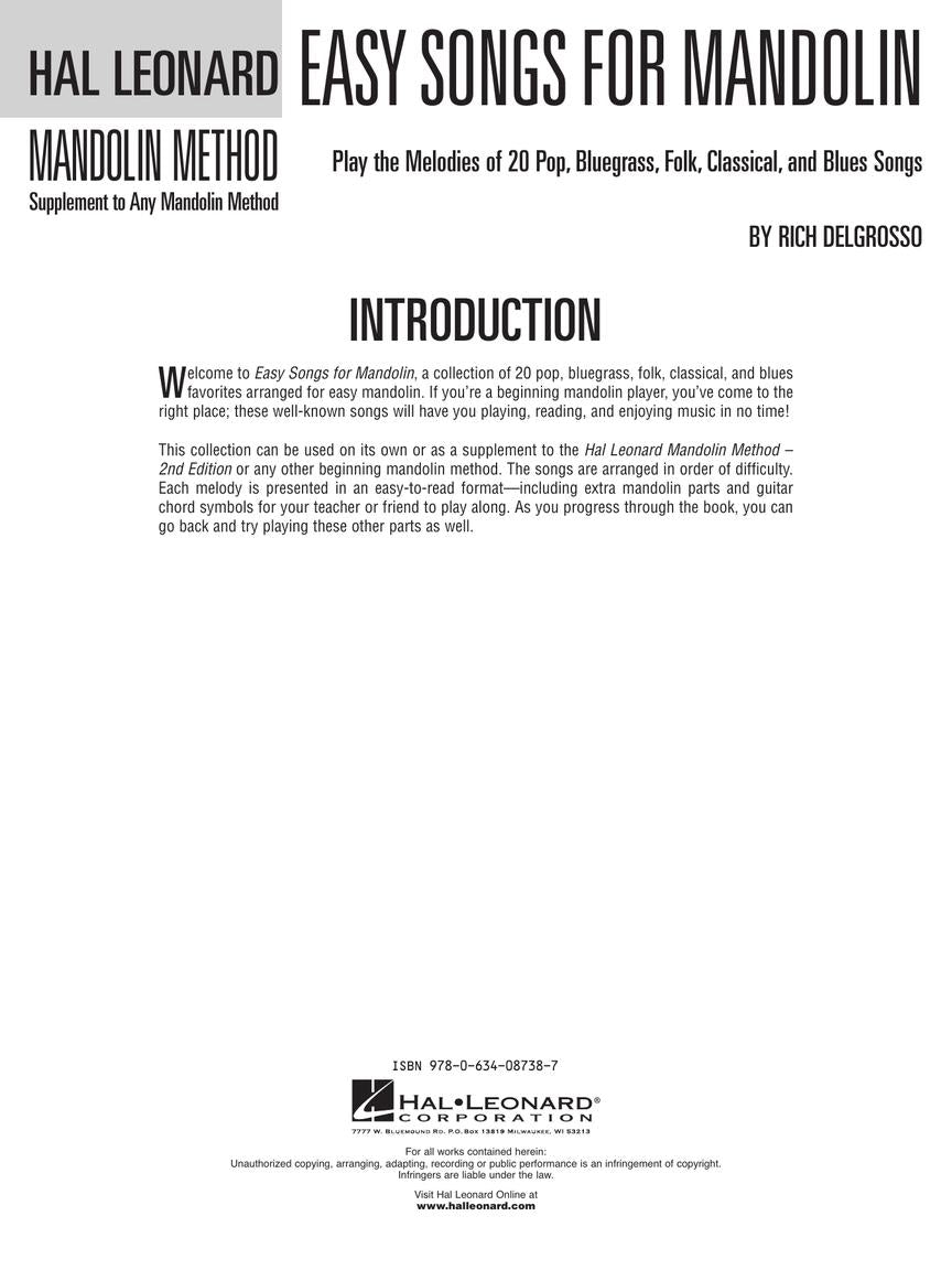 Easy Songs for Mandolin - sample page 2