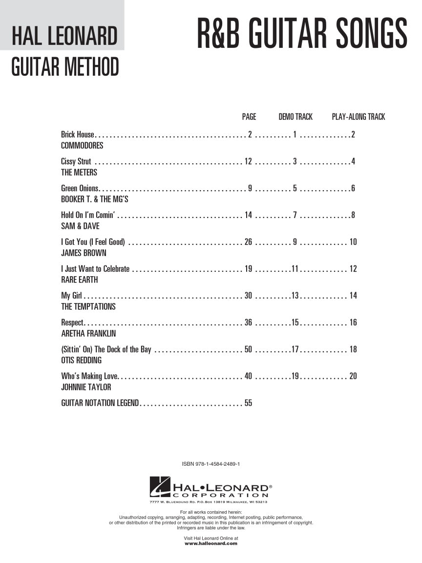 R&B Guitar Songs - sample page 2