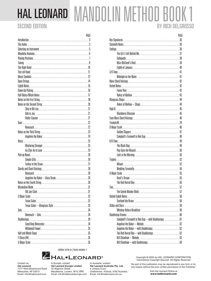 Hal Leonard Mandolin Method – Book 1: Second Edition - sample page 2