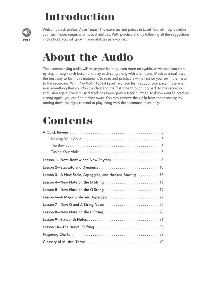 Play Violin Today! – Level 2 - sample page 2