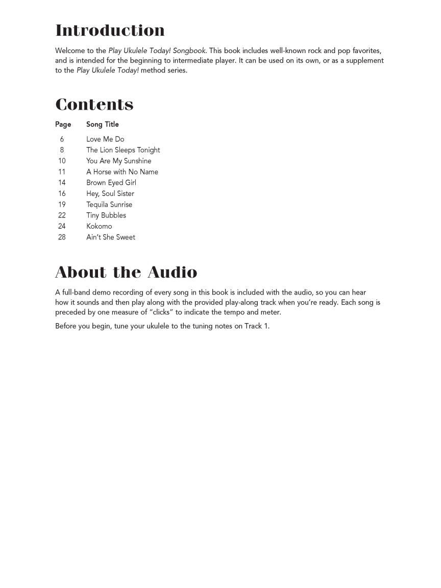 Play Ukulele Today! Songbook - sample page 2