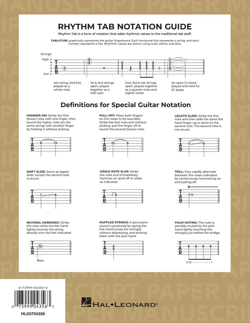 Guitar Tablature Manuscript Paper – Standard - sample page 3