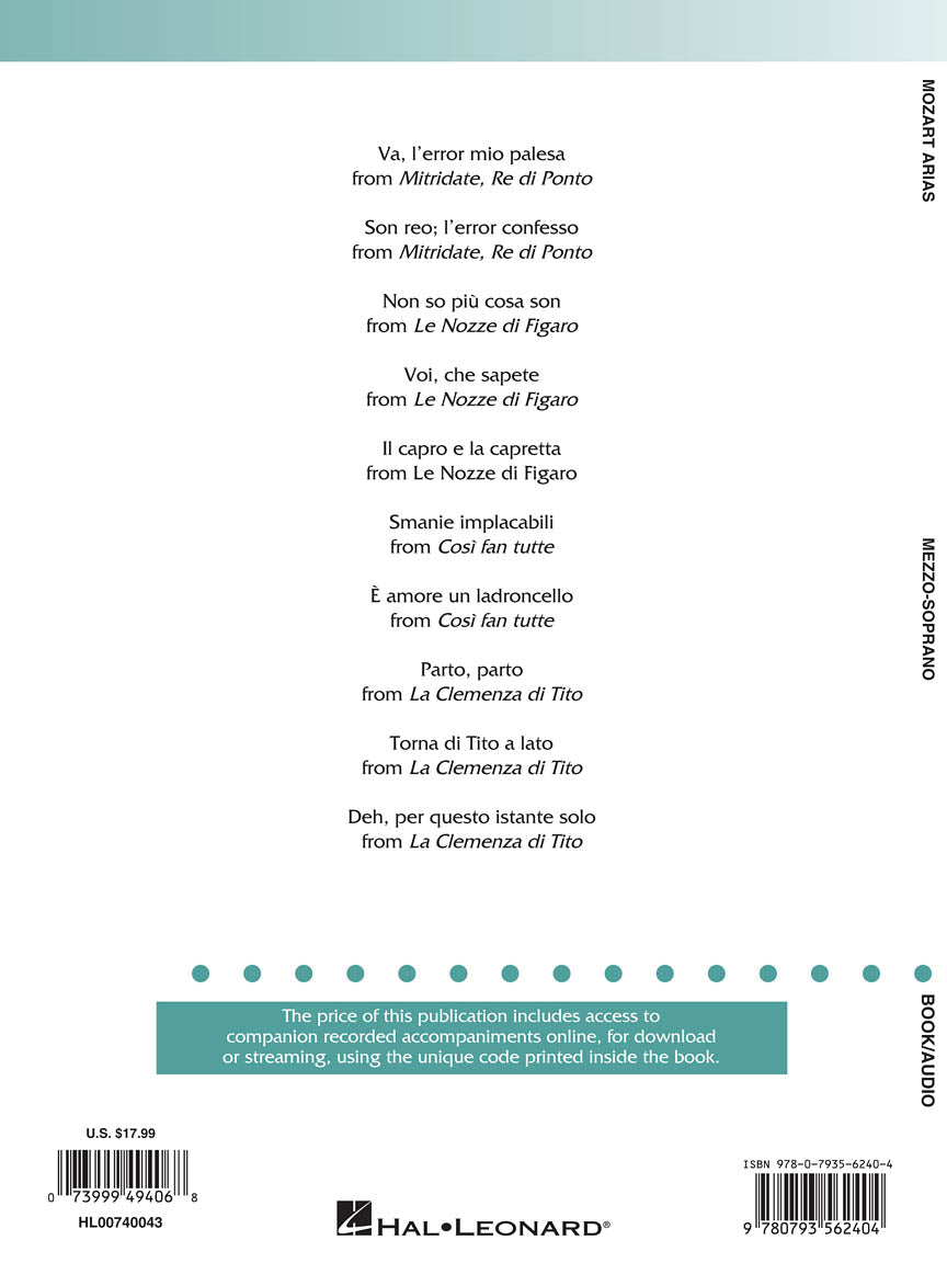 Mozart Arias for Mezzo-Soprano - sample page 2