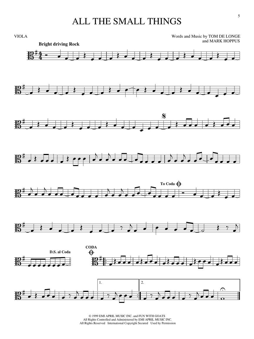 Big Book of Viola Songs - sample page 5