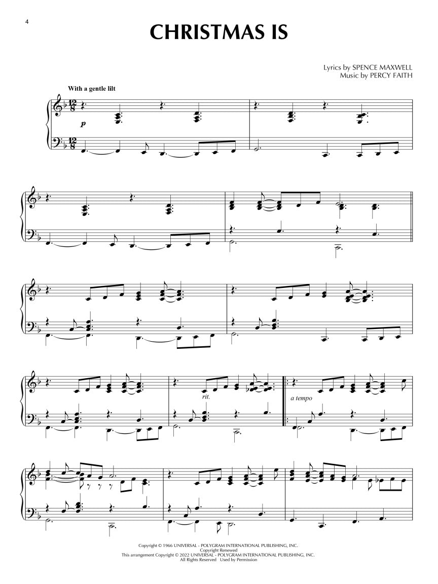 Relaxing Christmas Piano Solos - sample page 3