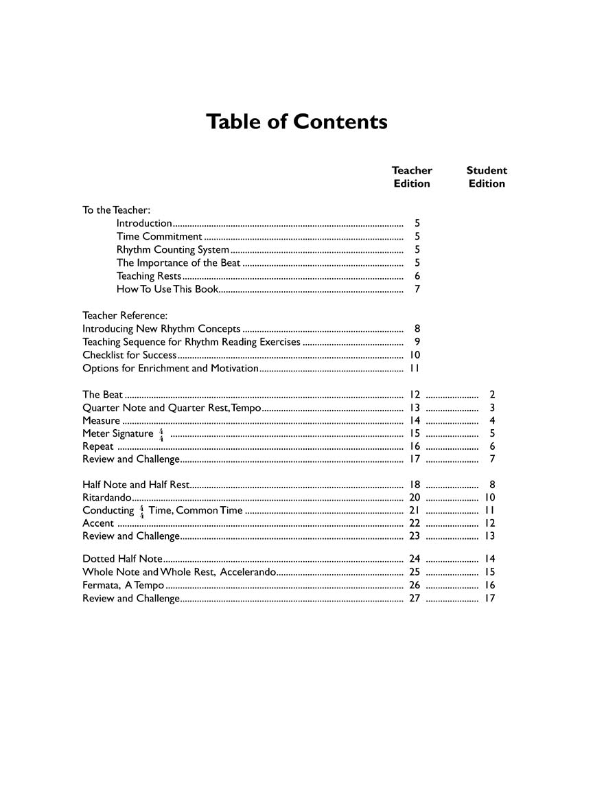 The Rhythm Reader, Level 1 - sample page 1