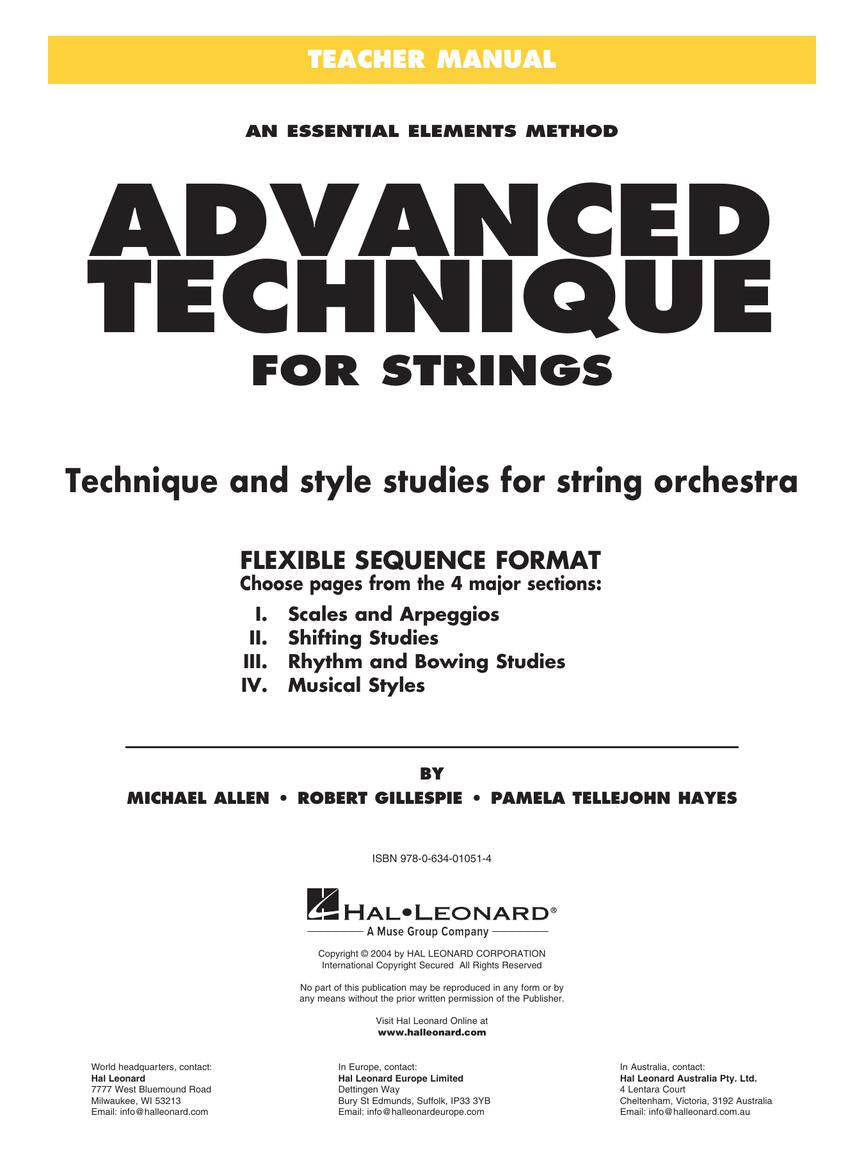 Advanced Technique for Strings (Essential Elements series) - sample page 2