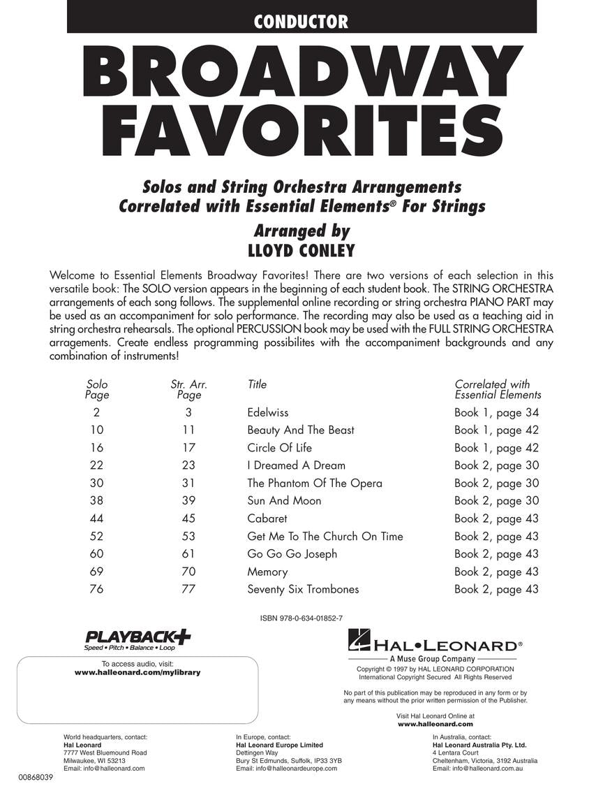Essential Elements Broadway Favorites for Strings – Conductor - sample page 2
