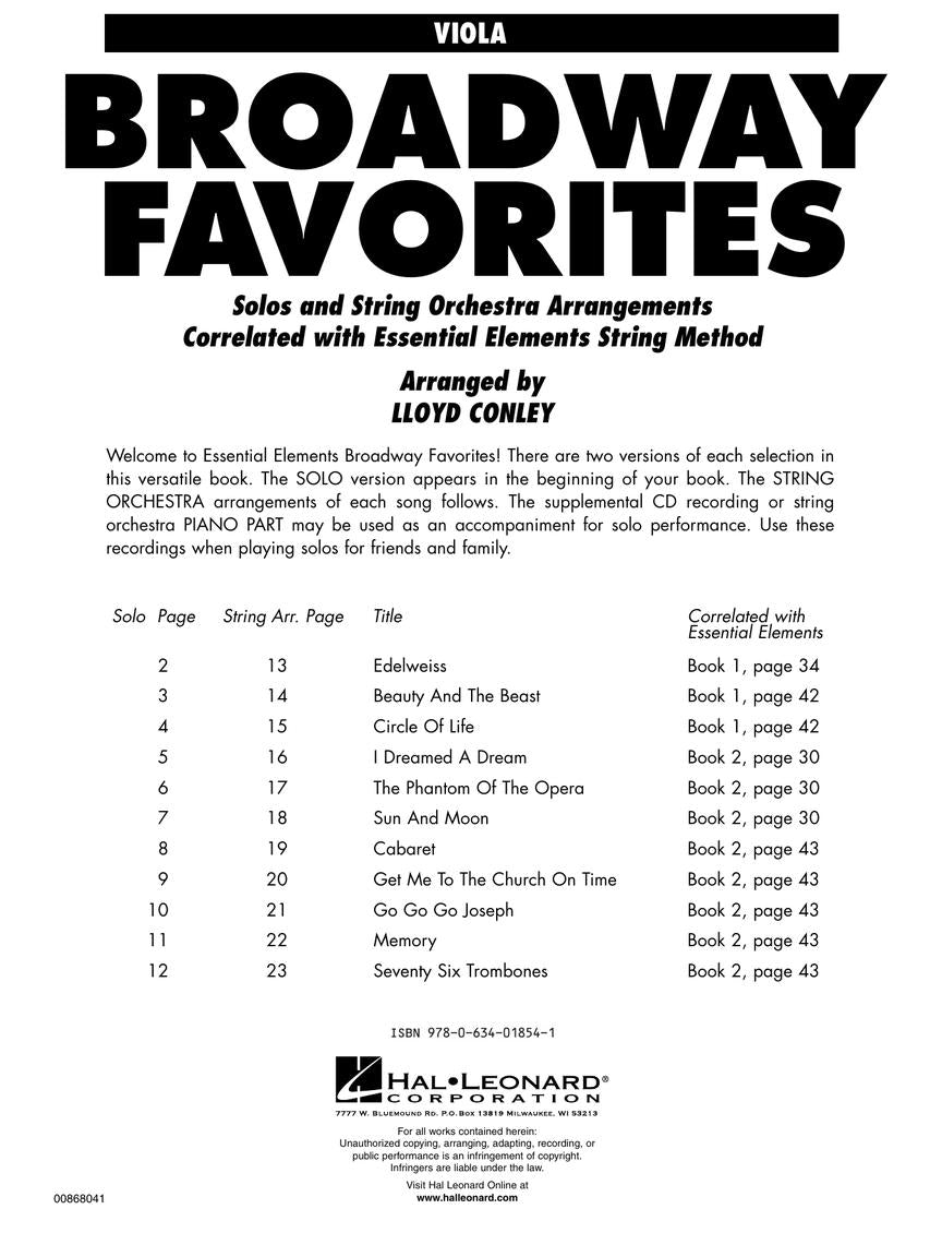 Essential Elements Broadway Favorites for Strings – Viola - sample page 2