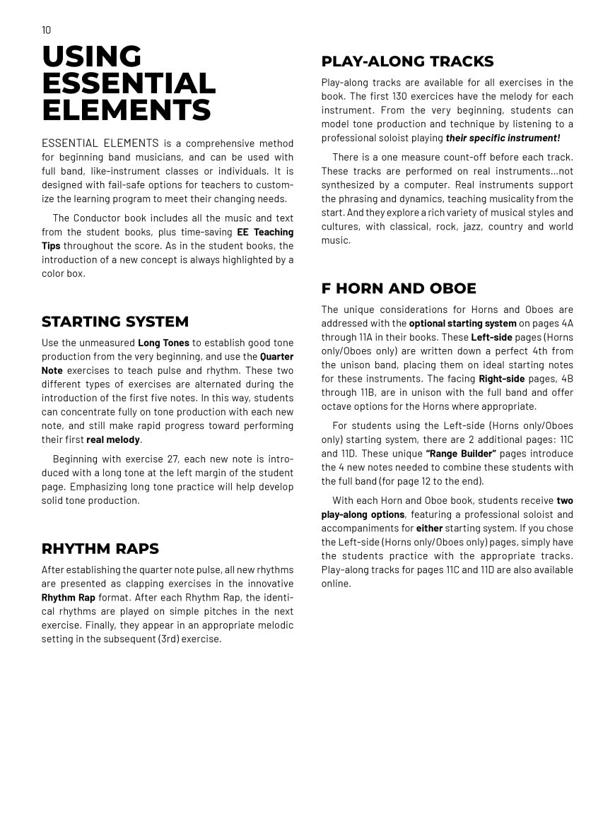 Essential Elements for Band – Conductor Book 1 with Online Resources - sample page 4