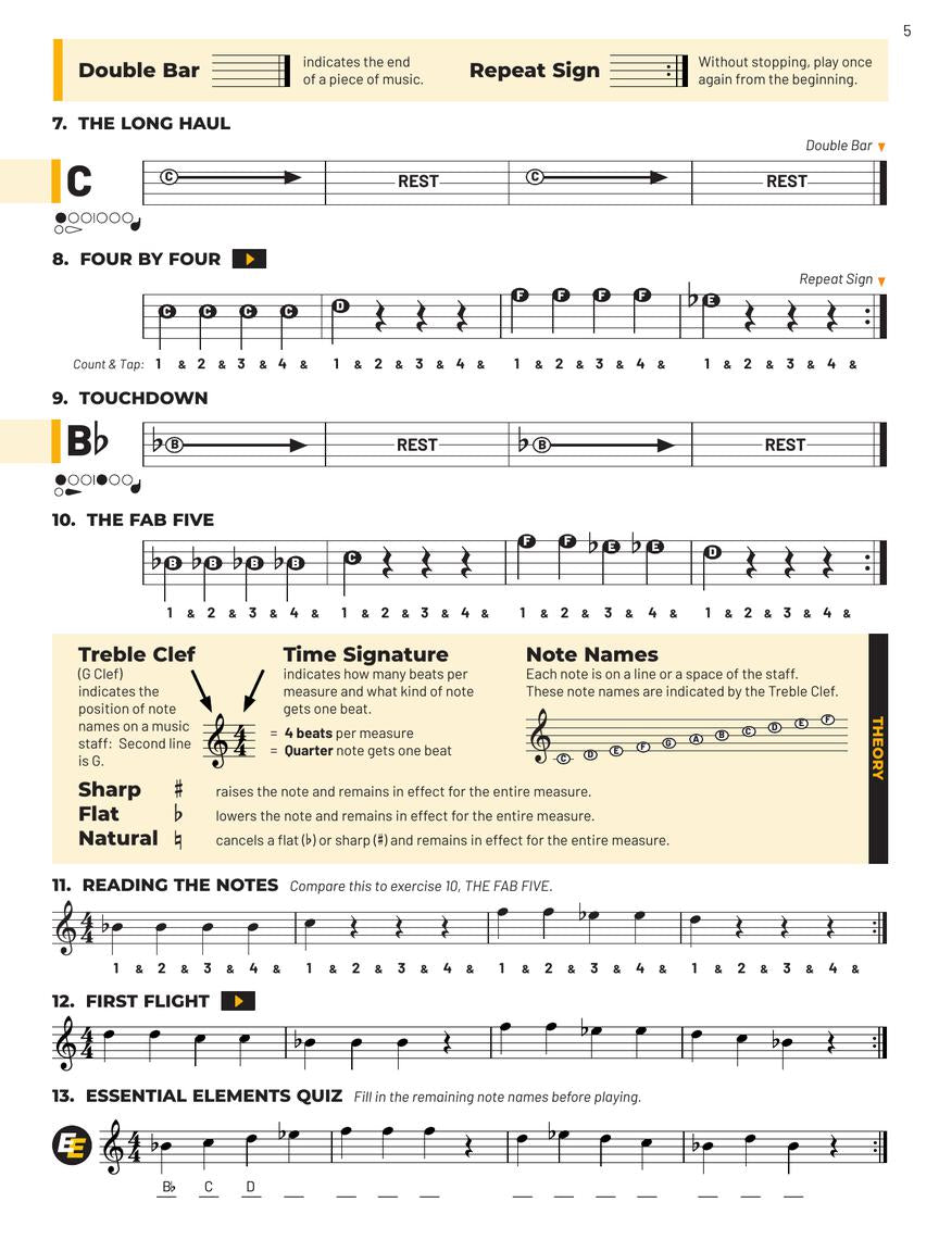 Essential Elements for Band – Flute Book 1 with Online Resources - sample page 2