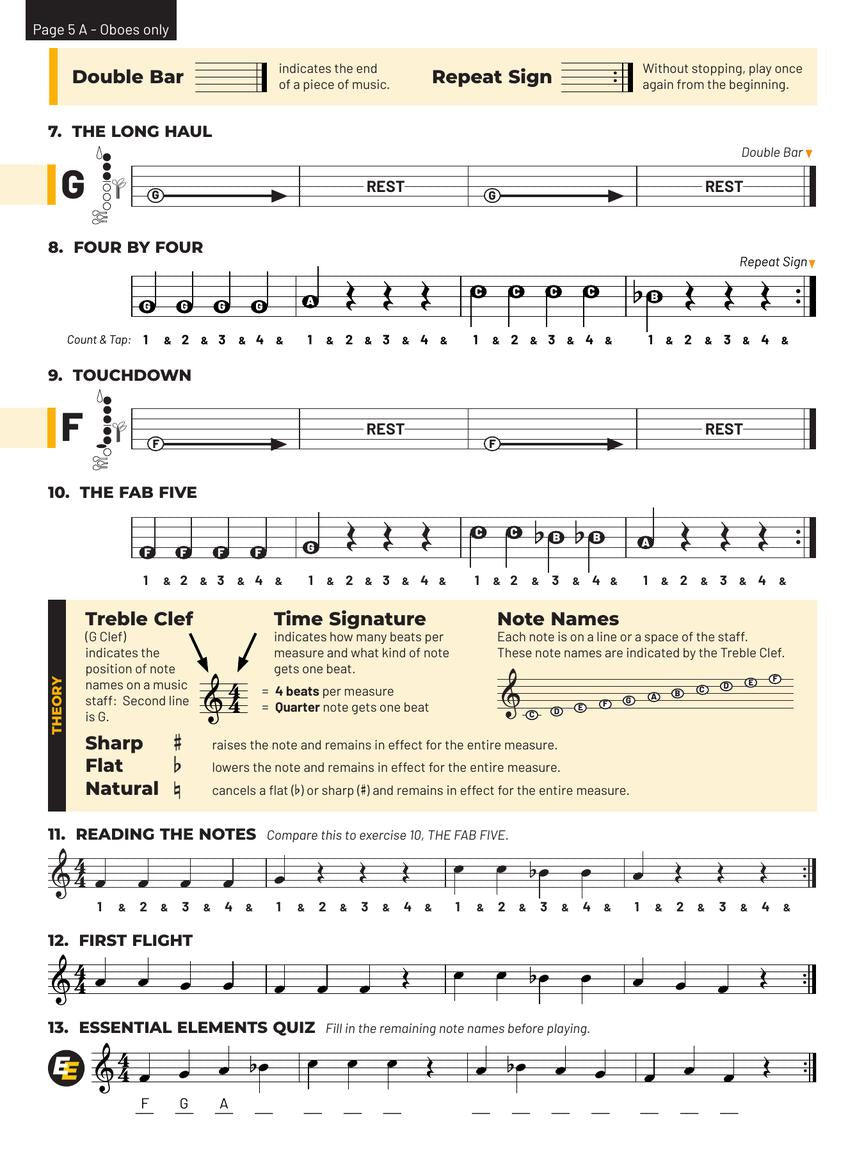 Essential Elements for Band – Oboe Book 1 with Online Resources - sample page 2