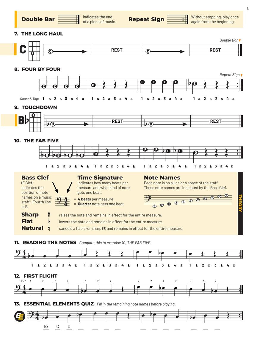 Essential Elements for Band – Electric Bass Book 1 with Online Resources - sample page 2