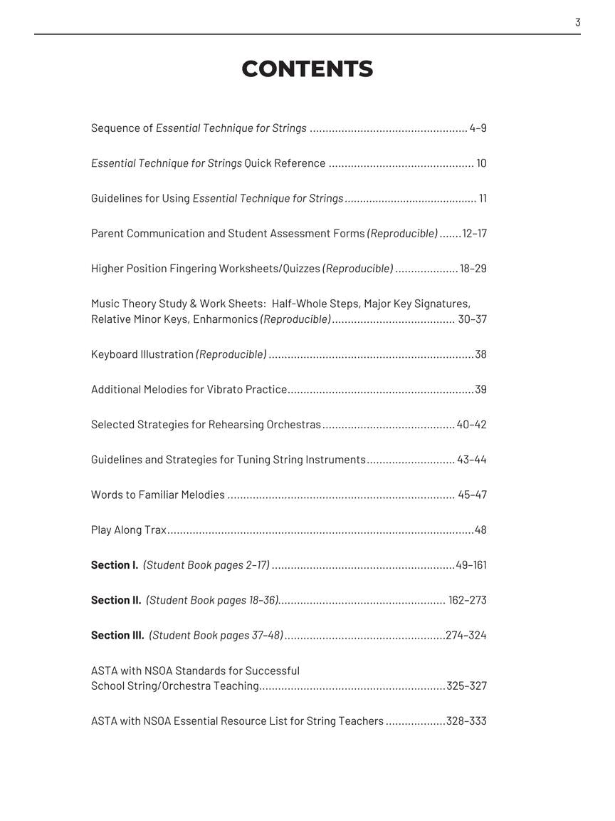 Essential Technique for Strings – Teacher Manual 3 with Online Resources - sample page 2