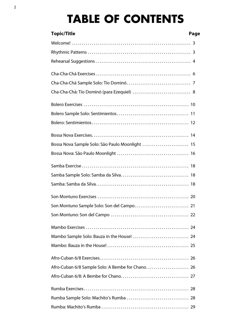Essential Elements Latin Jazz Method - sample page 2
