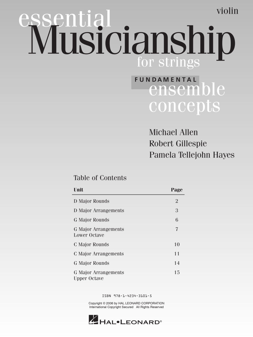 Essential Musicianship for Strings – Ensemble Concepts - sample page 2