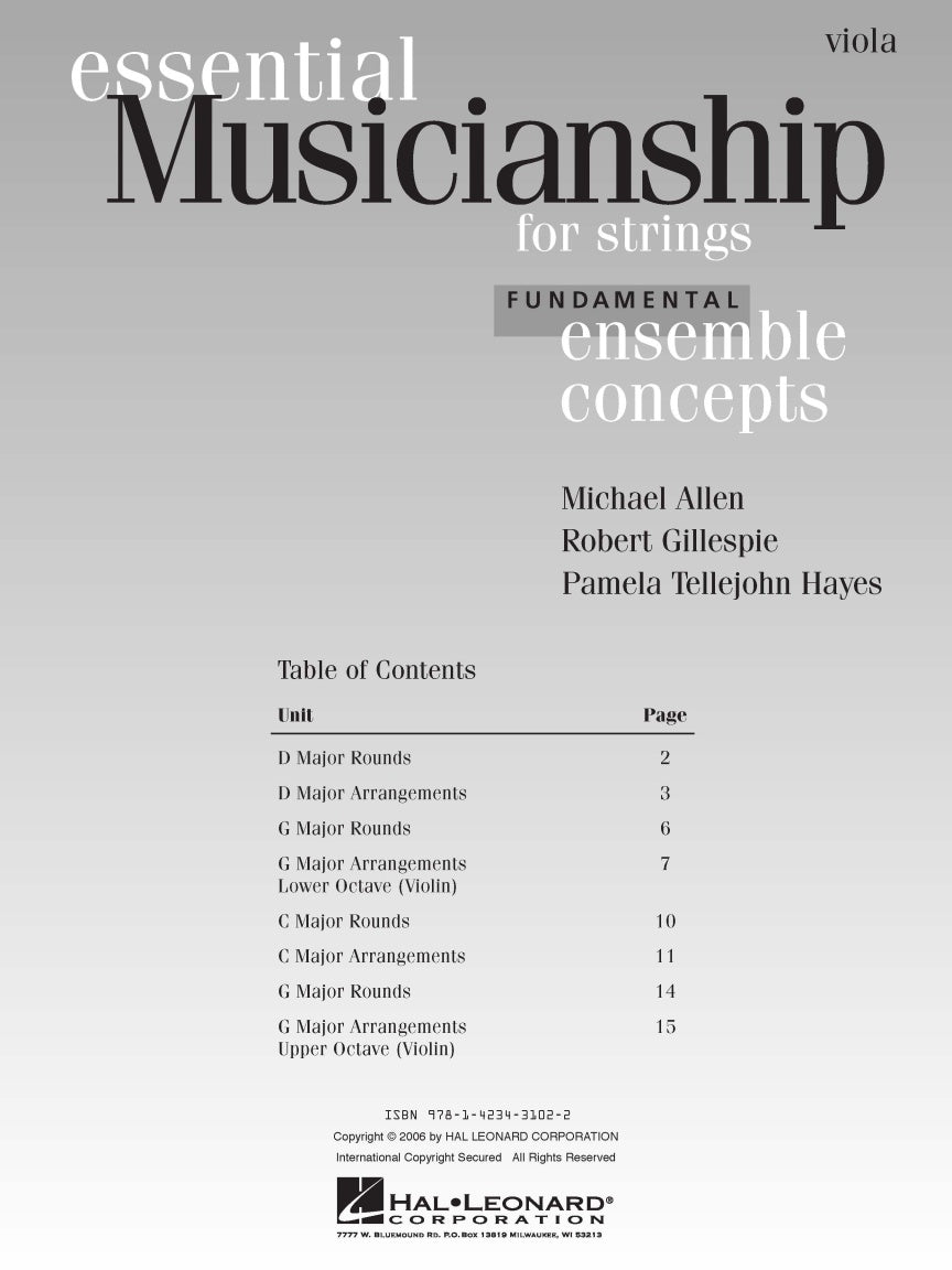 Essential Musicianship for Strings – Ensemble Concepts - sample page 2