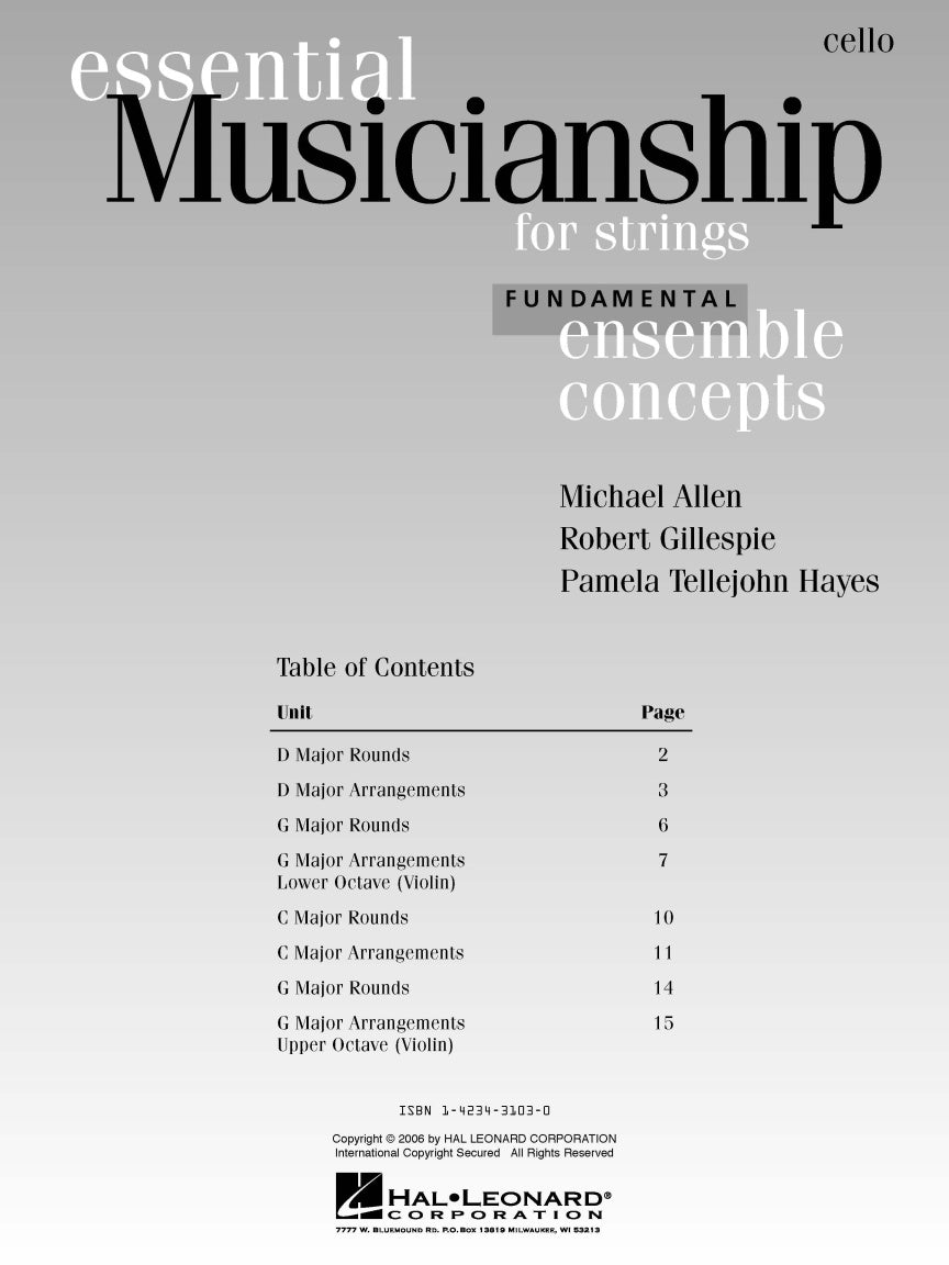 Essential Musicianship for Strings – Ensemble Concepts - sample page 2