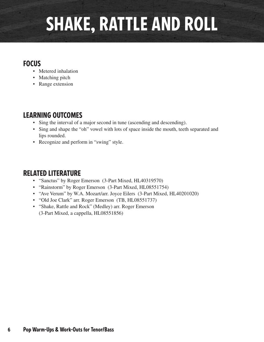 Pop Warm-Ups and Work-Outs for Tenor/Bass - sample page 5