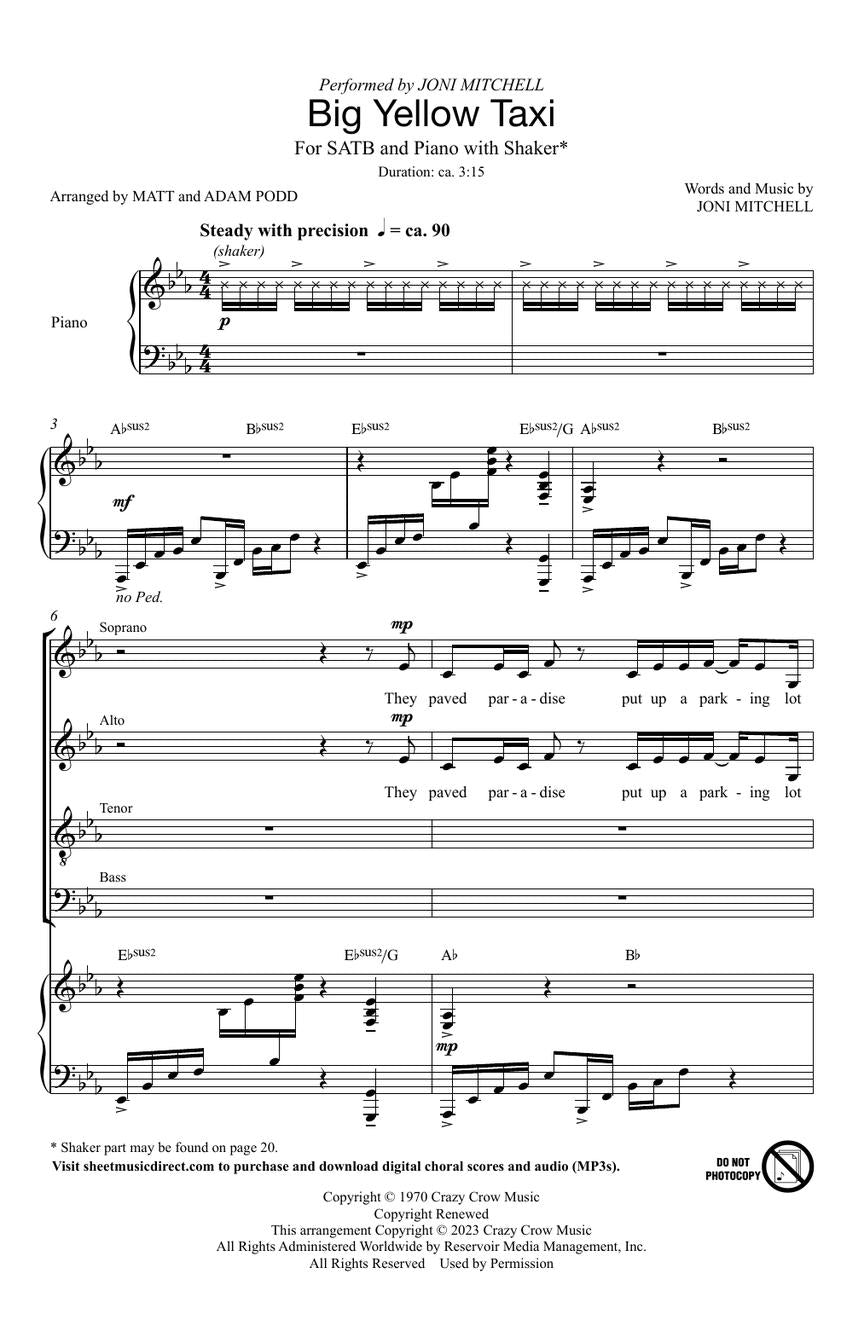 Big Yellow Taxi - sample page 3