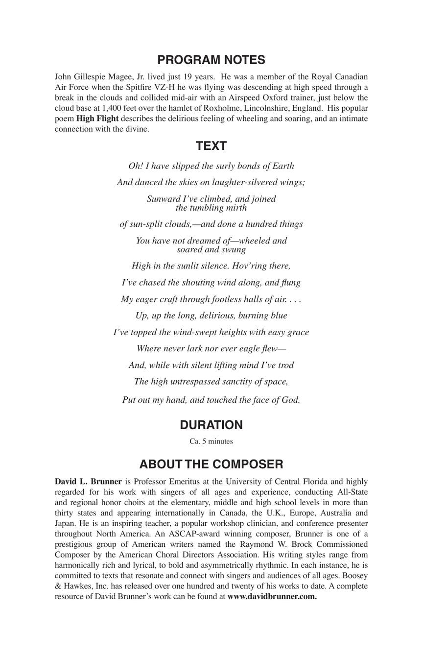 High Flight - sample page 2