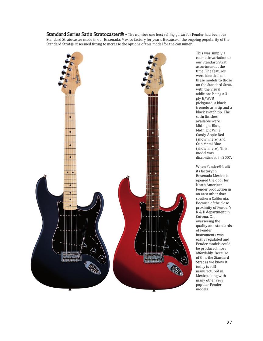 Fender Electric Guitars & Basses - sample page 7