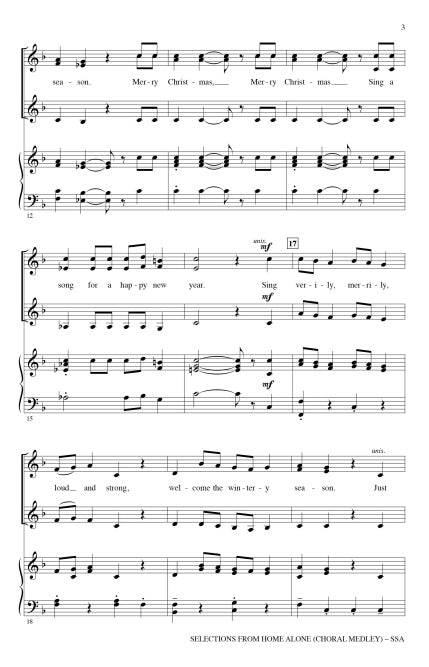 Selections from Home Alone (Choral Medley) - sample page 3