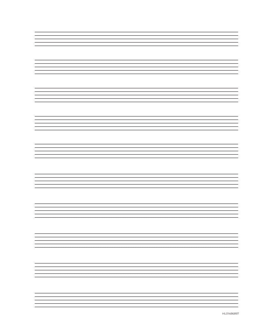 Hal Leonard Manuscript Paper - sample page 2