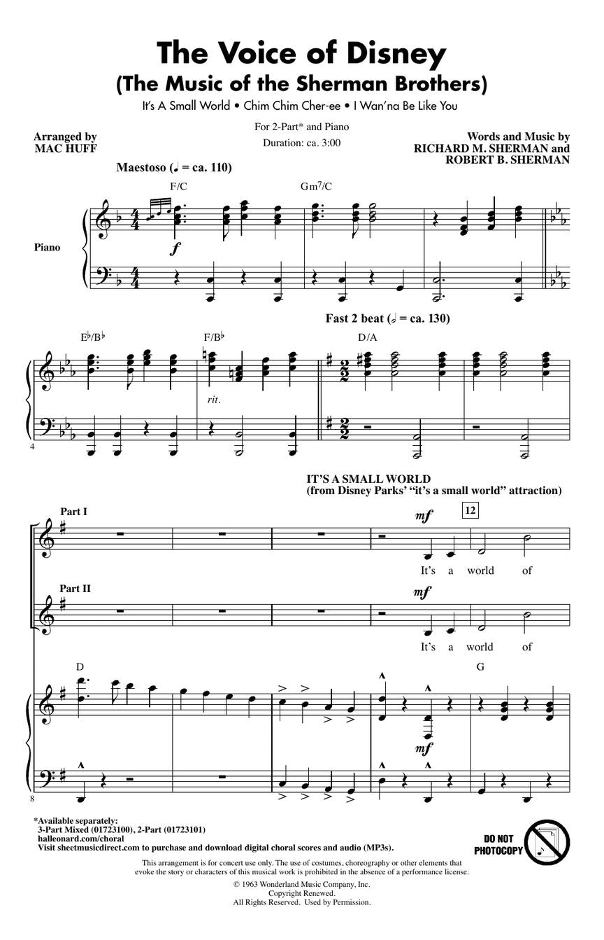 The Voice of Disney (The Music of the Sherman Brothers) - sample page 2