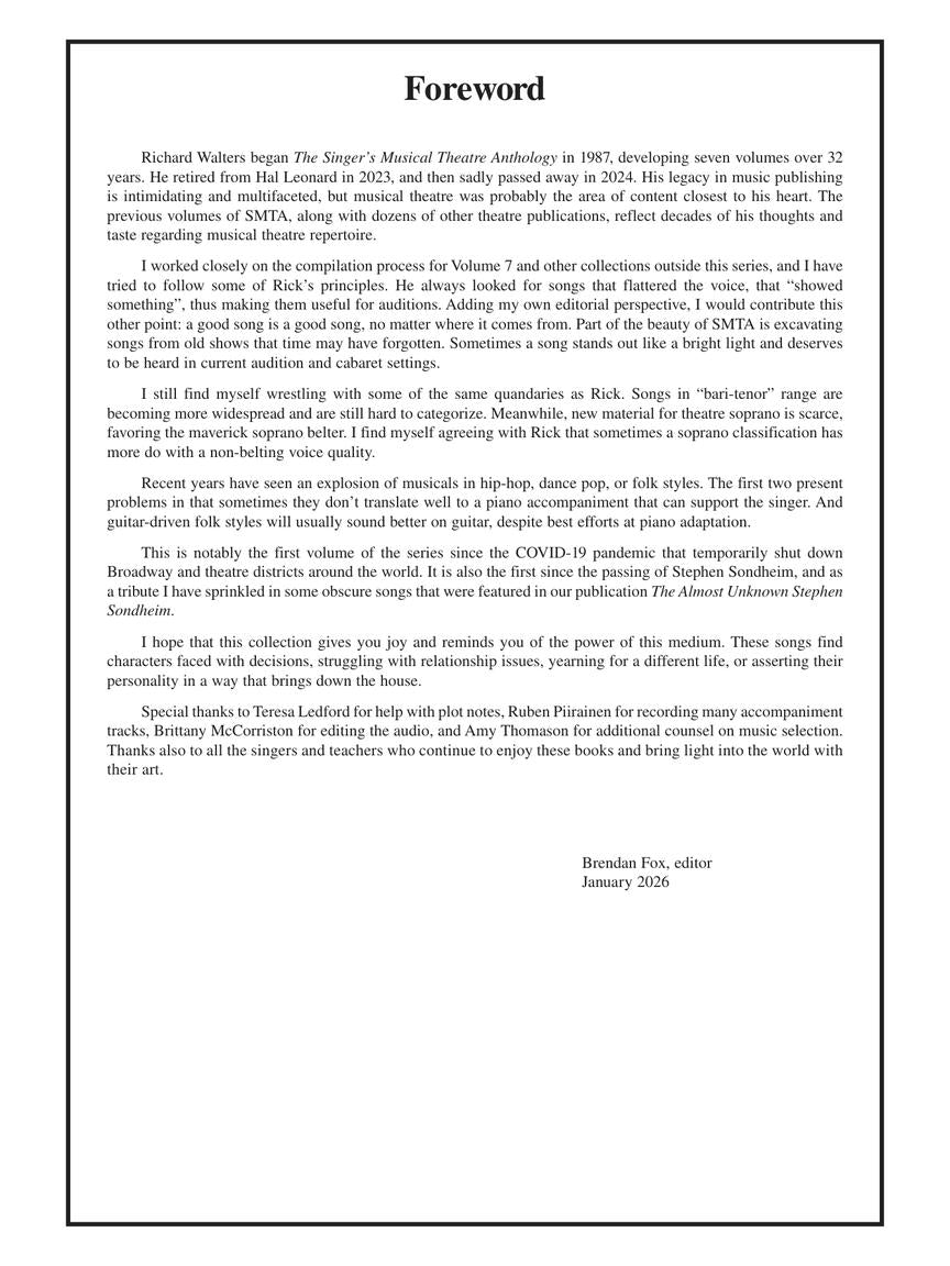 The Singer's Musical Theatre Anthology Volume 8 - sample page 2