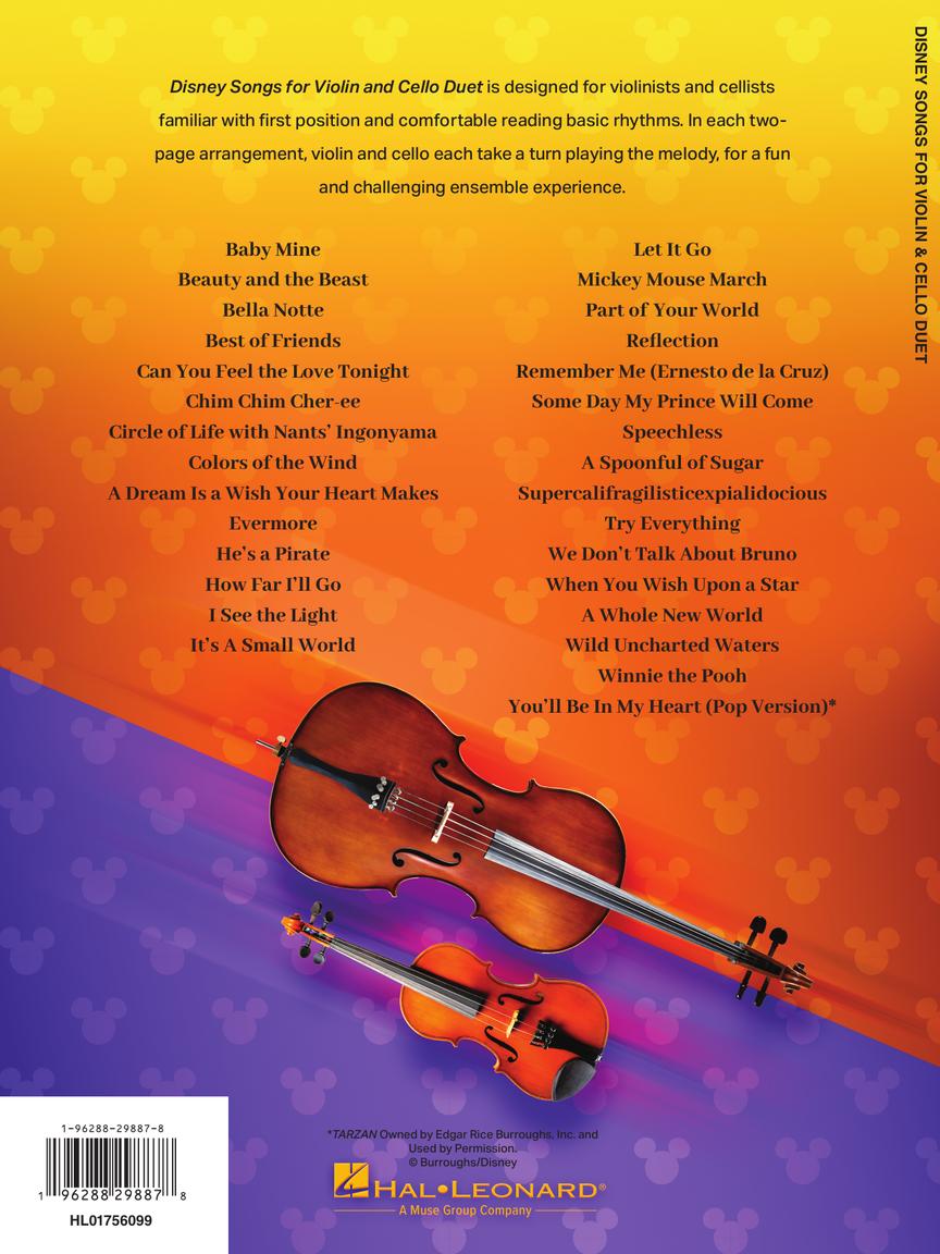 Disney Songs for Violin and Cello Duet - sample page 6