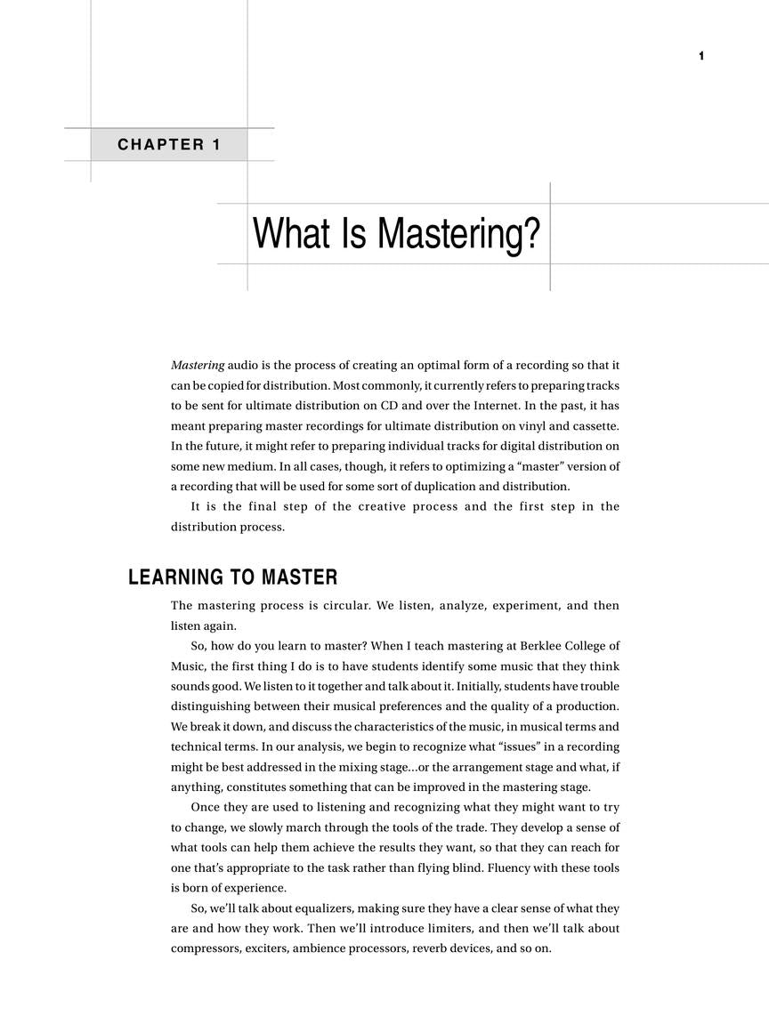 Audio Mastering – Essential Practices – 2nd Edition - sample page 6