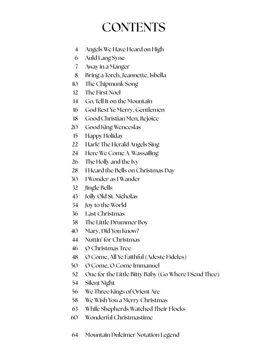 Christmas Songs for Mountain Dulcimer - sample page 2