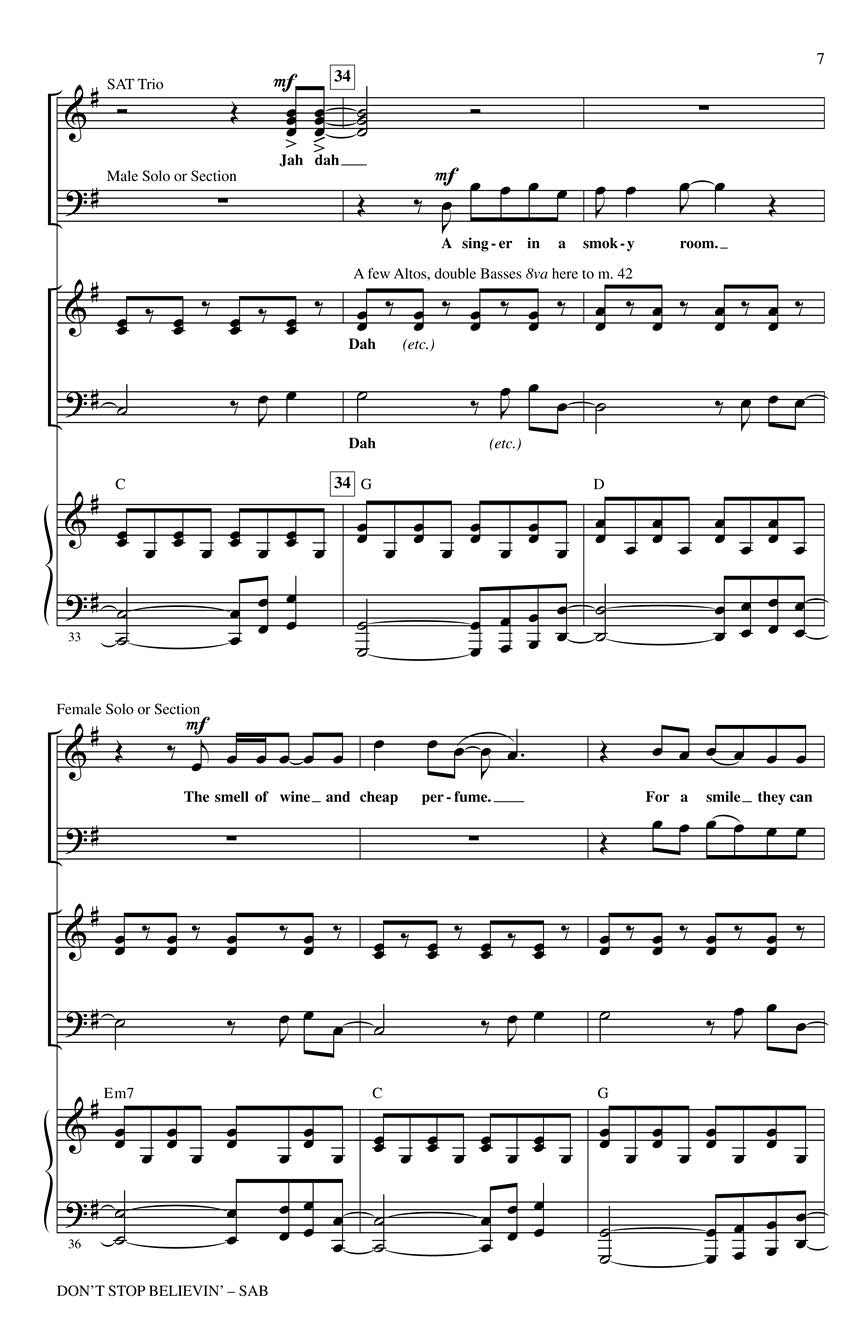 Don't Stop Believin' - sample page 1