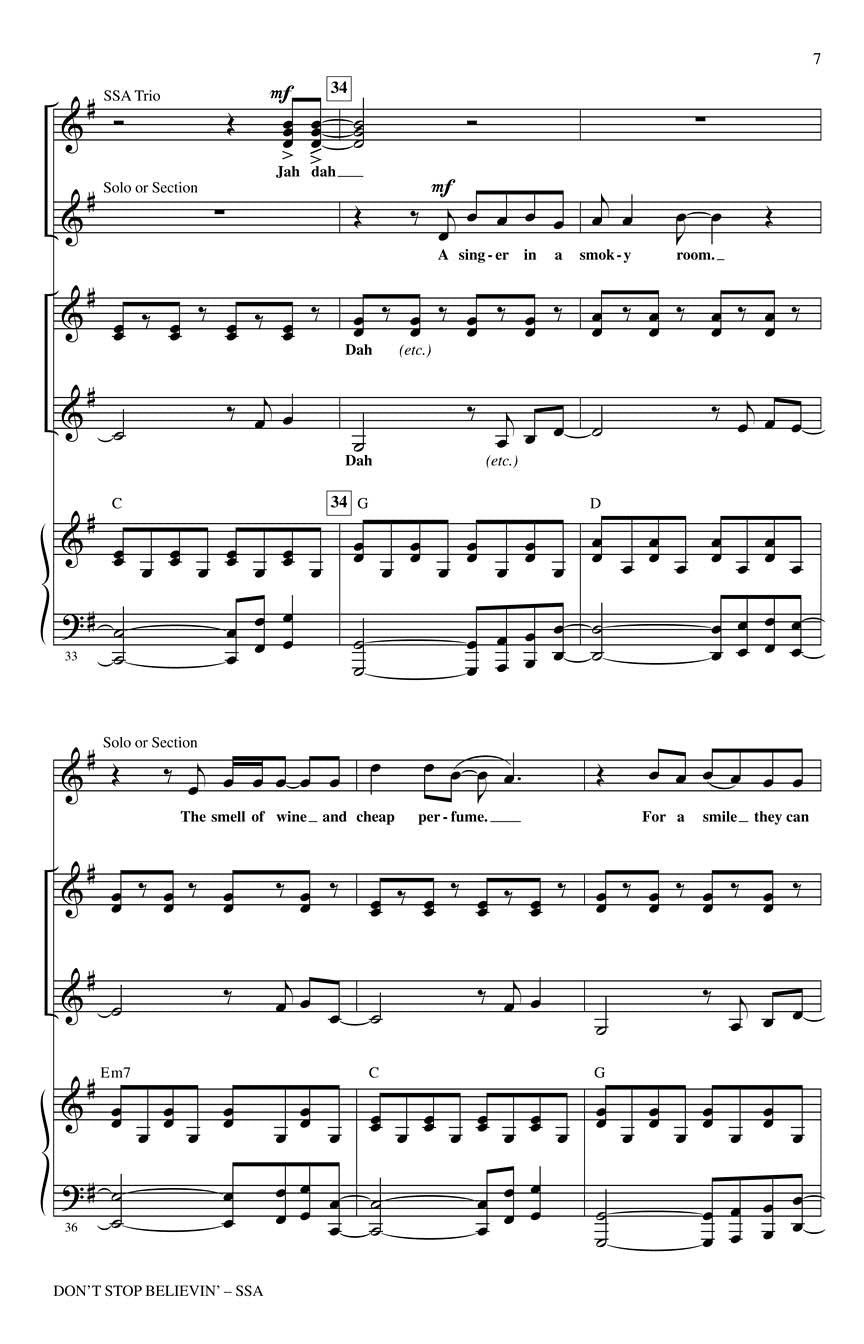 Don't Stop Believin' - sample page 1