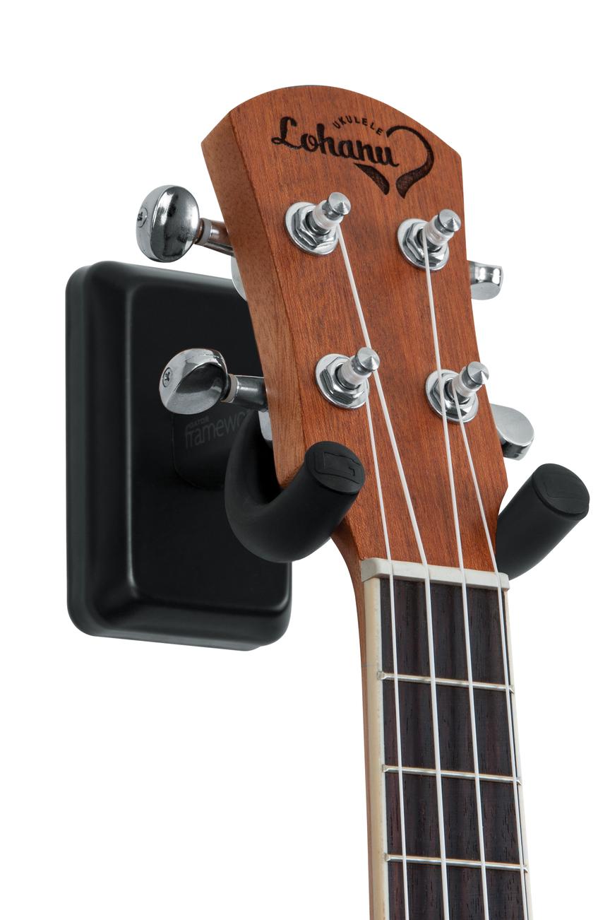 Gator Frameworks Wall Mounted Ukulele/mandolin Hanger With Black Mounting Plate - sample page 2