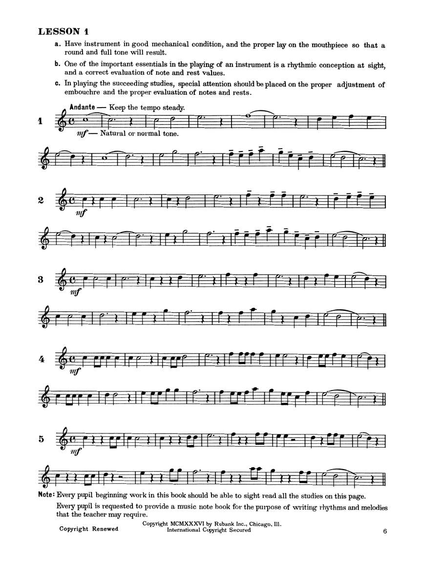 Rubank Intermediate Method – Clarinet - sample page 4