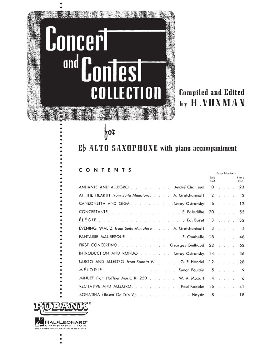 Concert and Contest Collection for Eb Alto Saxophone - sample page 2