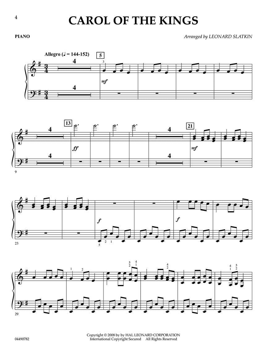 Holidays for Piano and Strings - sample page 1