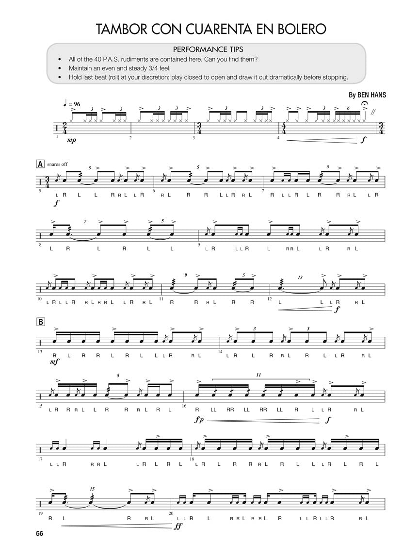 Rudimental Drum Solos for the Marching Snare Drummer - sample page 6