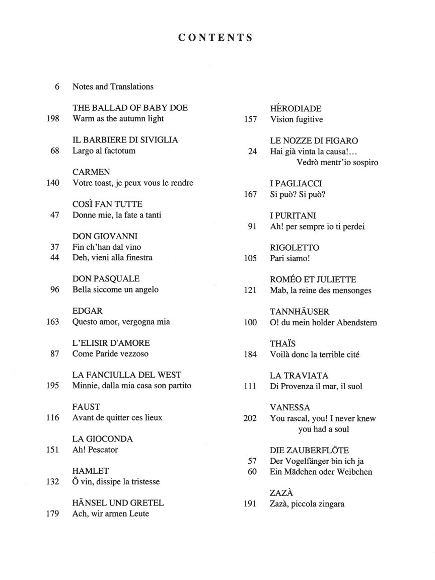 Arias for Baritone - sample page 1