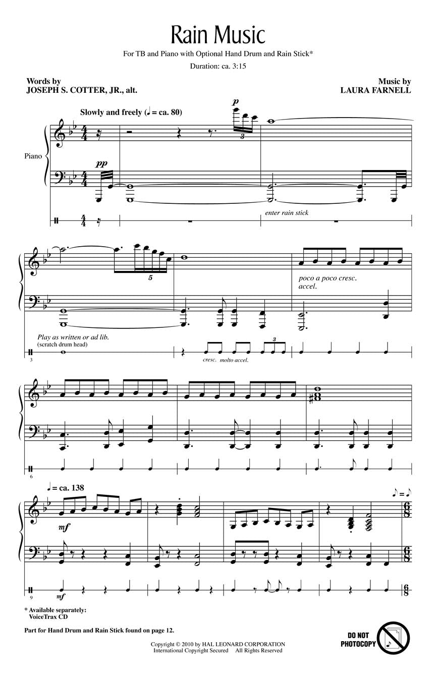 Rain Music - sample page 1