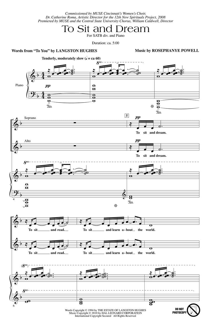 To Sit and Dream - sample page 1