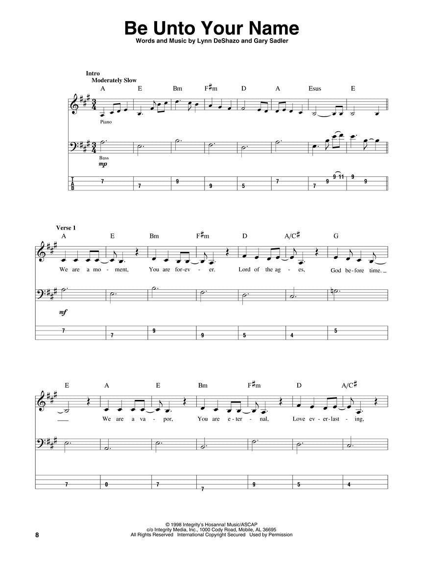 Holy Is the Lord – Bass Edition - sample page 1