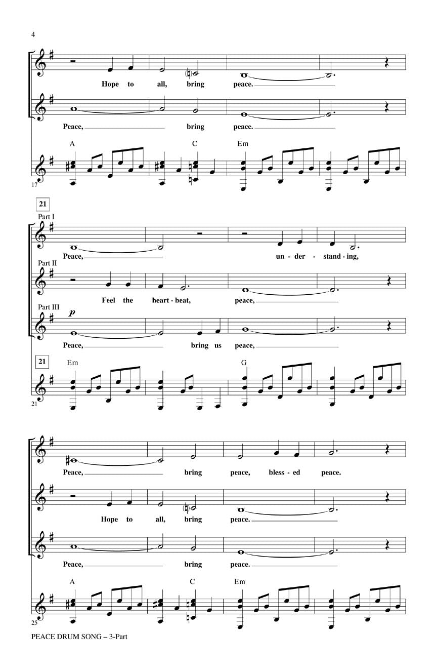 Peace Drum Song - sample page 2
