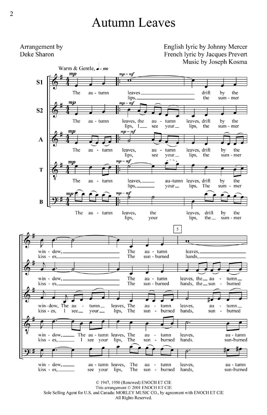 Autumn Leaves - sample page 1