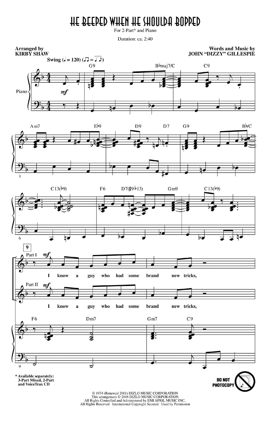 He Beeped When He Shoulda Bopped - sample page 1