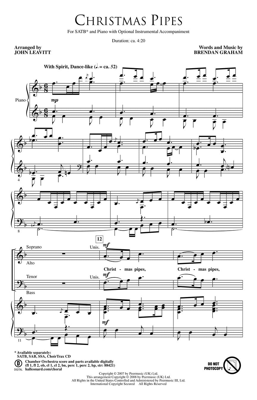 Christmas Pipes - sample page 1
