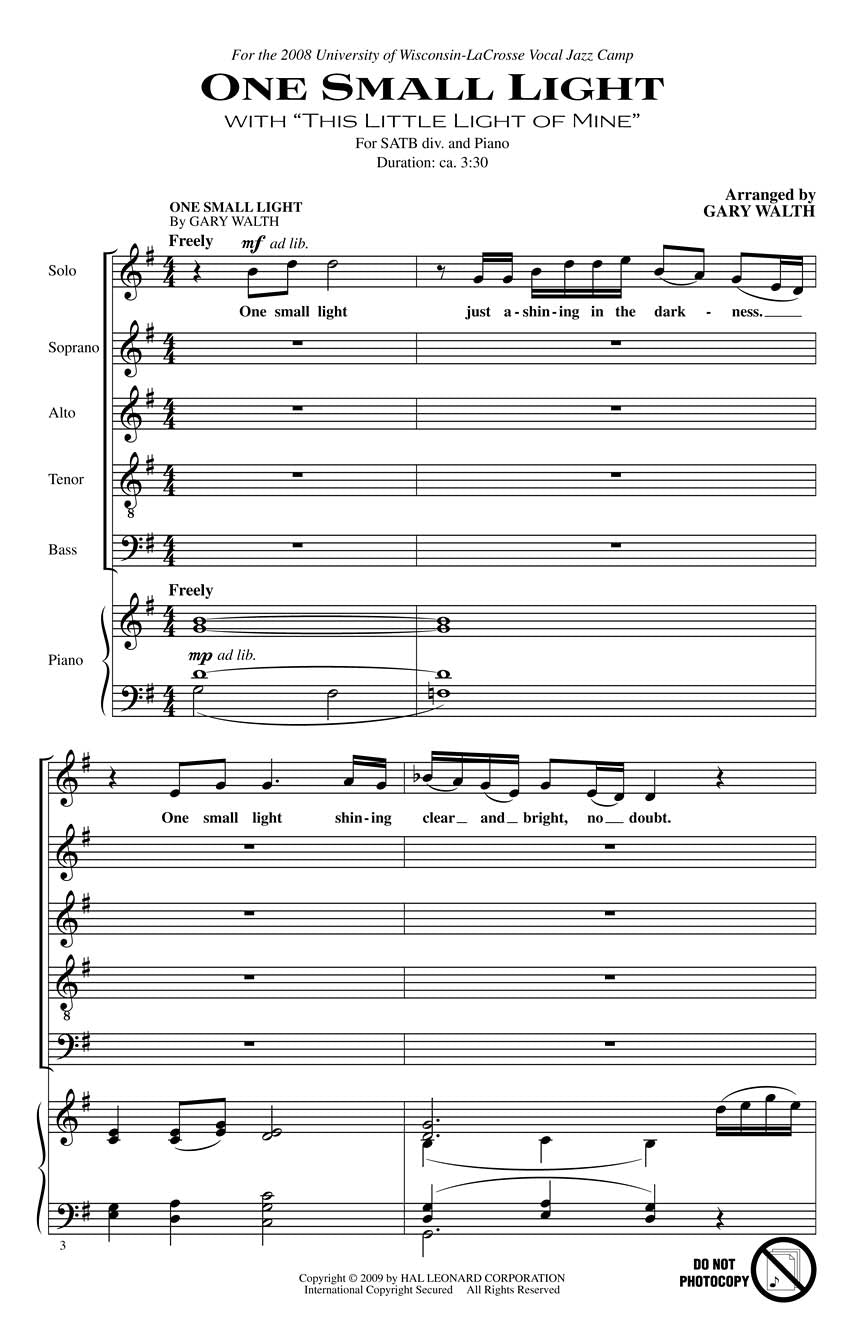 One Small Light - sample page 1
