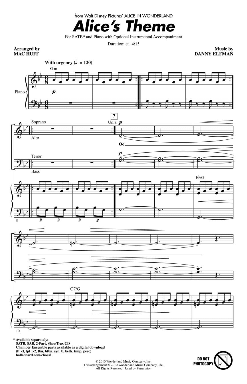 Alice's Theme - sample page 1